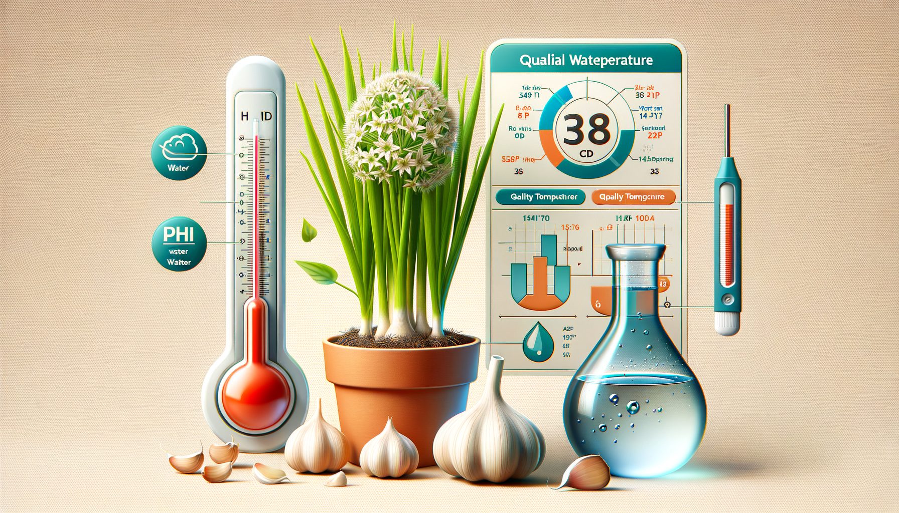 Hoe zorg je voor de ideale watertemperatuur en -kwaliteit voor je knoflookplant?